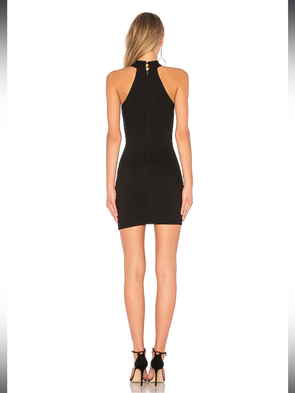 Superdown Tegan Halter Neck Asymmetric Mini Dress in Black - Picture 3 of 5